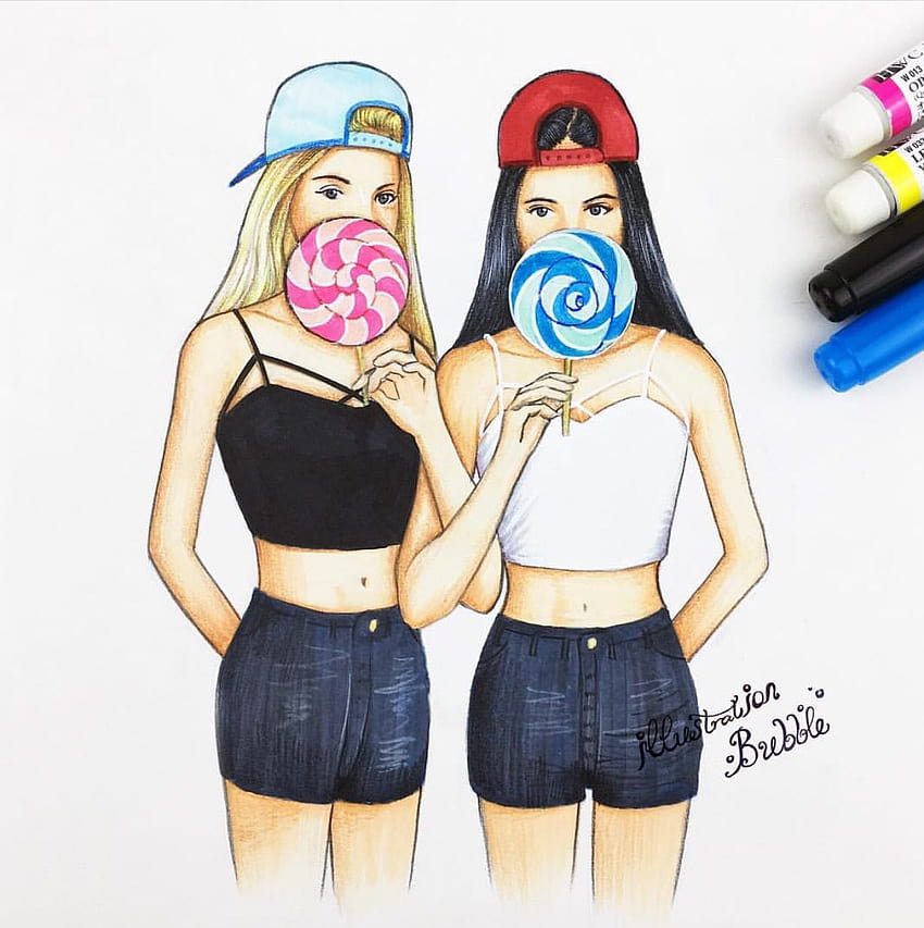 Instagram | Drawings of friends, Bff drawings, Cute drawings-saigonsouth.com.vn