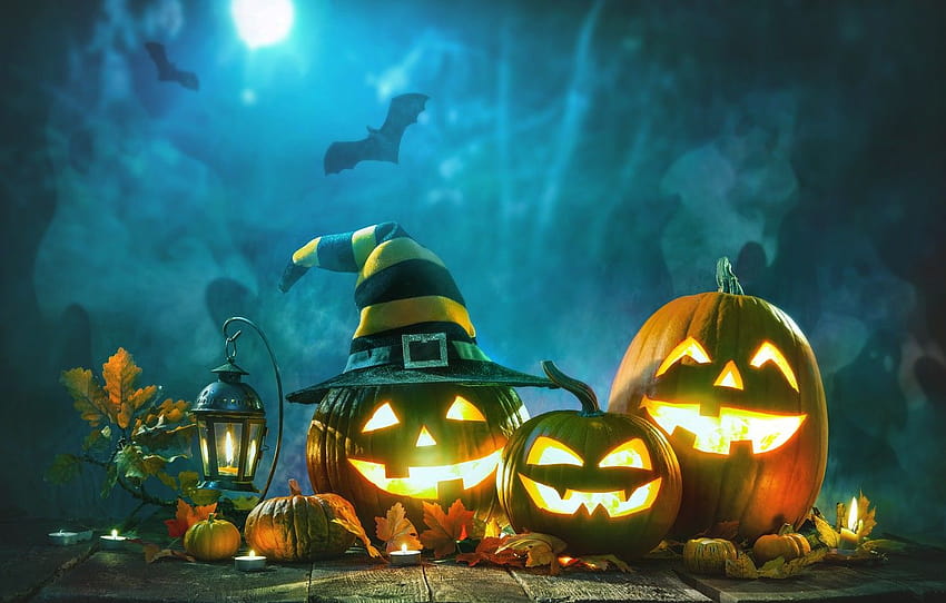 night, pumpkin, halloween , section праздники, pumkins halloween HD wallpaper