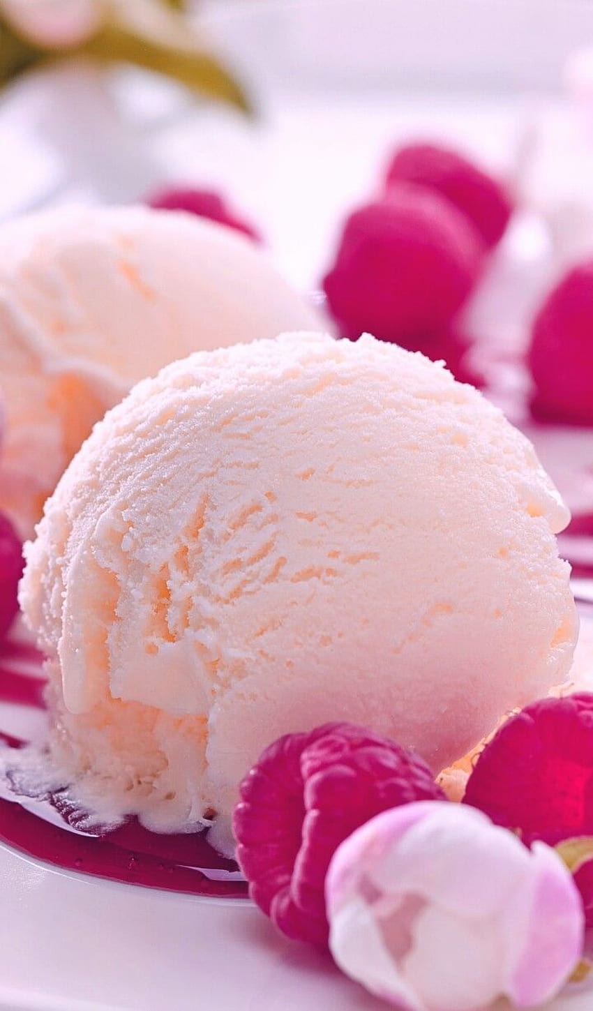Ice creamбart, , bellissimo, bellezza, decorazione, delizioso, design, dessert, cibo, pastello, rosa, lamponi, stile, zucchero, dolci, lo apprezziamo, gelato alla vaniglia, rosa, iphone, colore pastello, bellissimo Sfondo del telefono HD