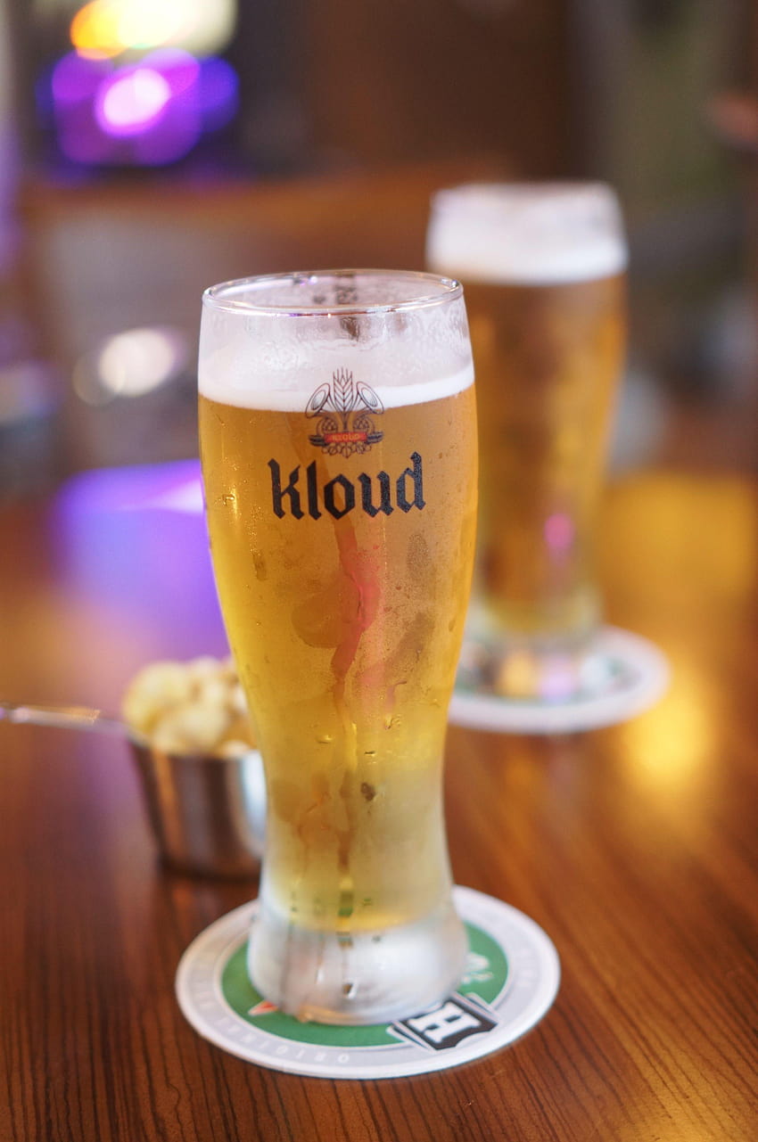kloud beer glass HD phone wallpaper