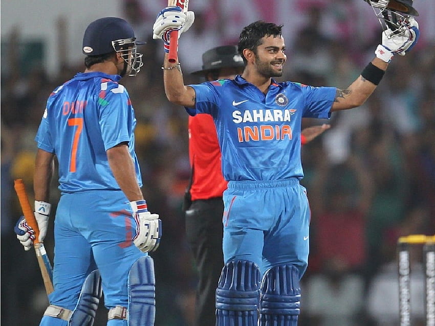 Mahendra Singh Dhoni And Virat Kohli After Make Century, indian cricket  players HD wallpaper | Pxfuel