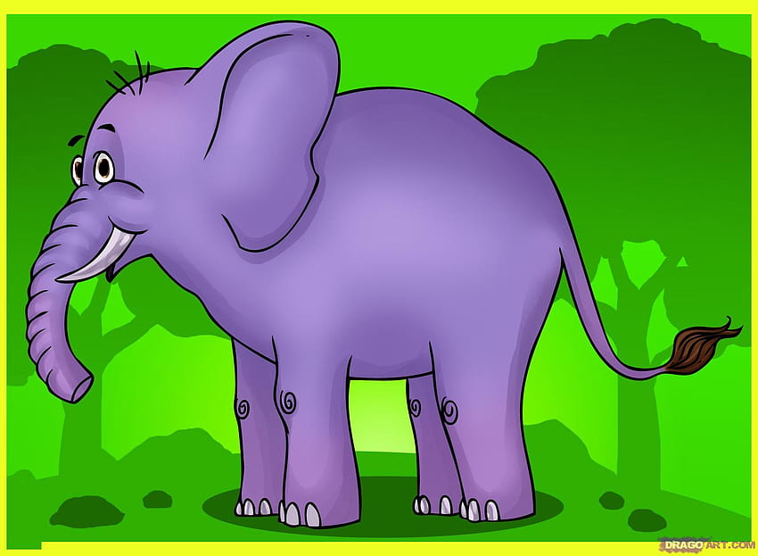 Zoo Park Animowany słoń Słodki słoń z kreskówki [1500x1100] na Twój telefon komórkowy i tablet, animowany zoo Tapeta HD