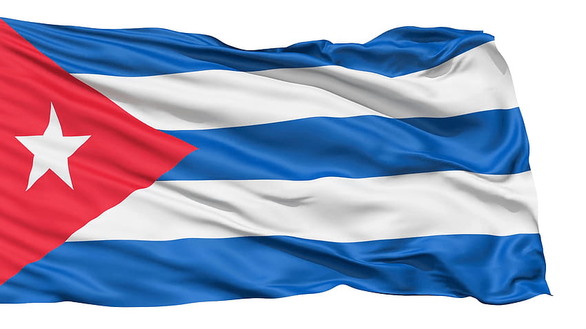 Realistic 3D detailed slow motion Cuba flag in the wind Motion HD wallpaper