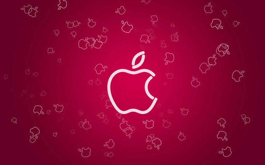 Apple Logo Neon Glow HD wallpaper