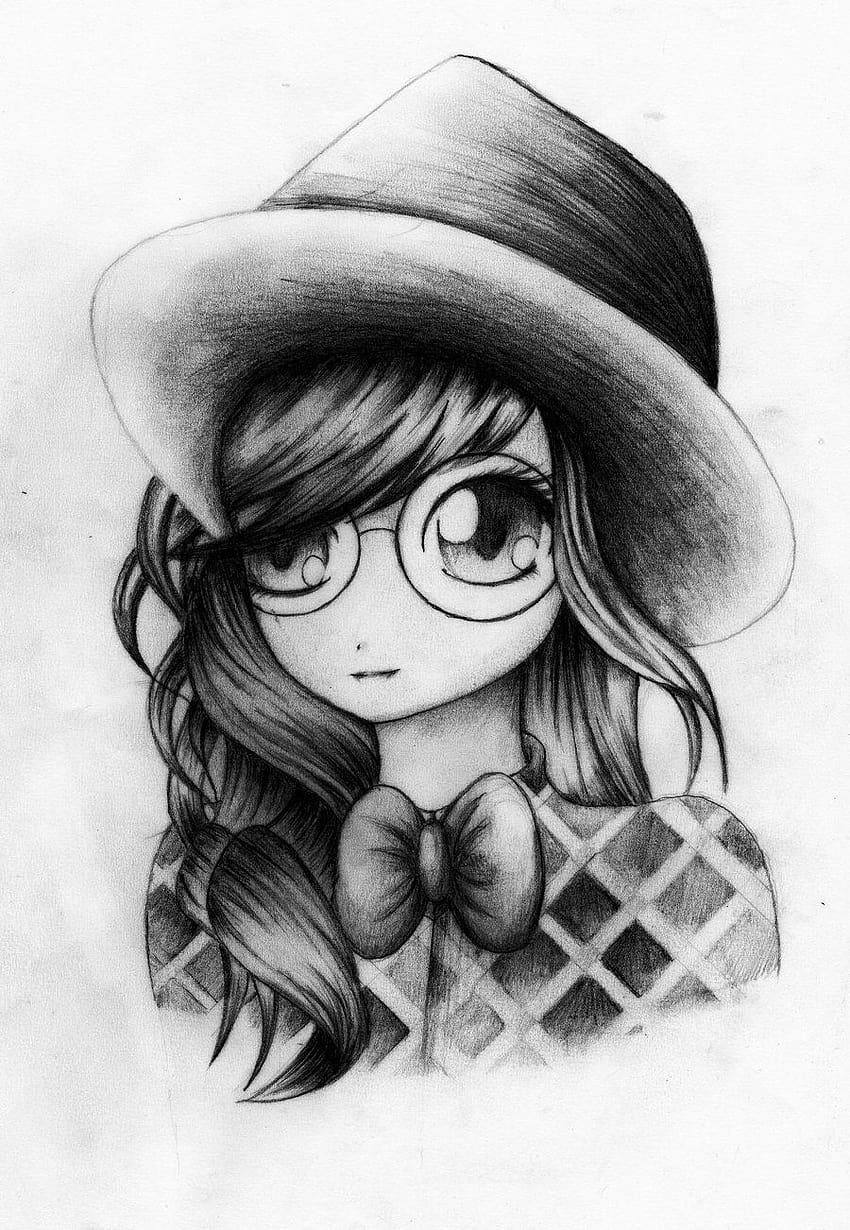 A girl with beautiful hair Pencil Sketch || How to draw a Girl with Glasses  || bir kız nasıl çizilir - YouTube