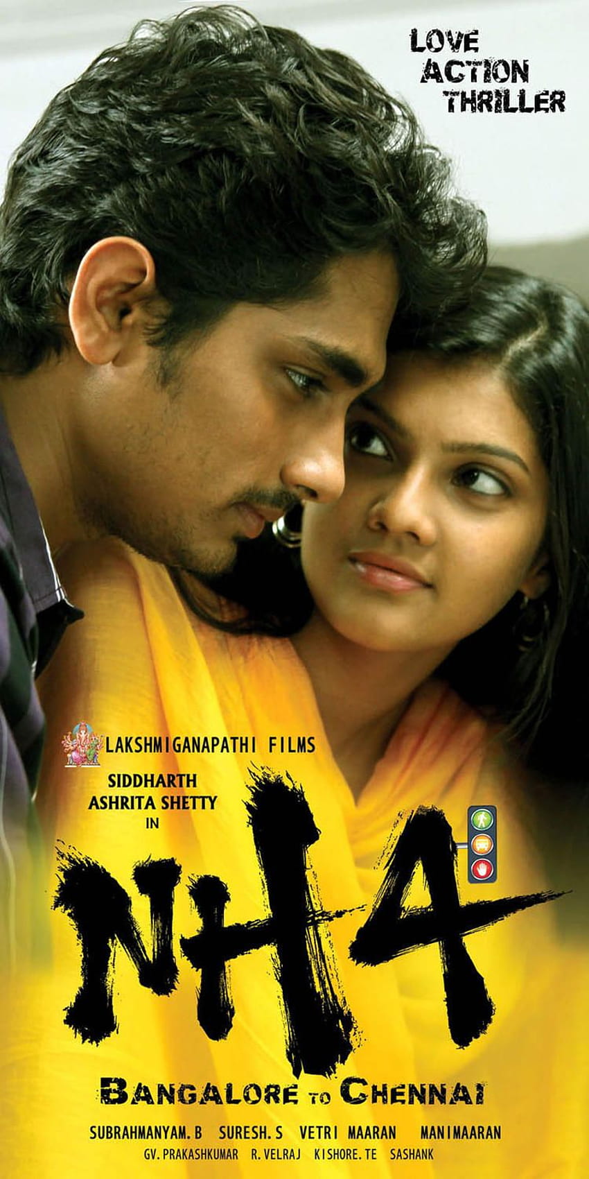 Siddharth et Ashritha regard éblouissant dans le film NH4, dernières affiches du film Udhayam NH4 Fond d'écran de téléphone HD