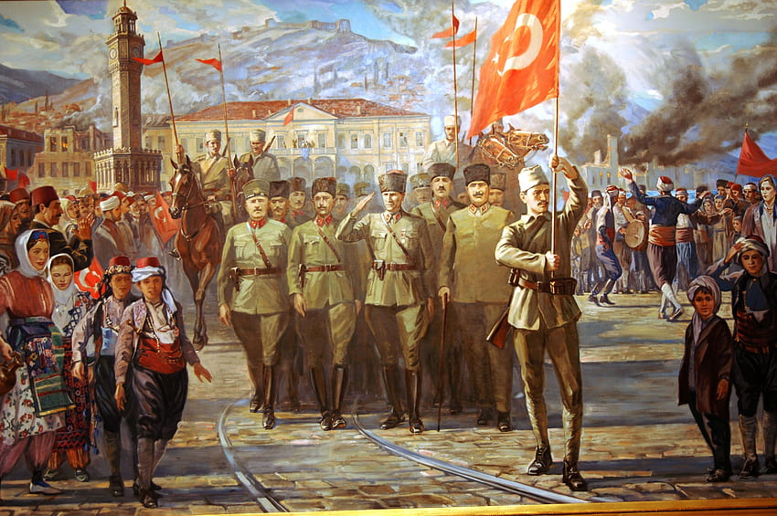 soldati esercito tacchino opere d'arte ataturk ata turk bandiera turca turchi Sfondo HD