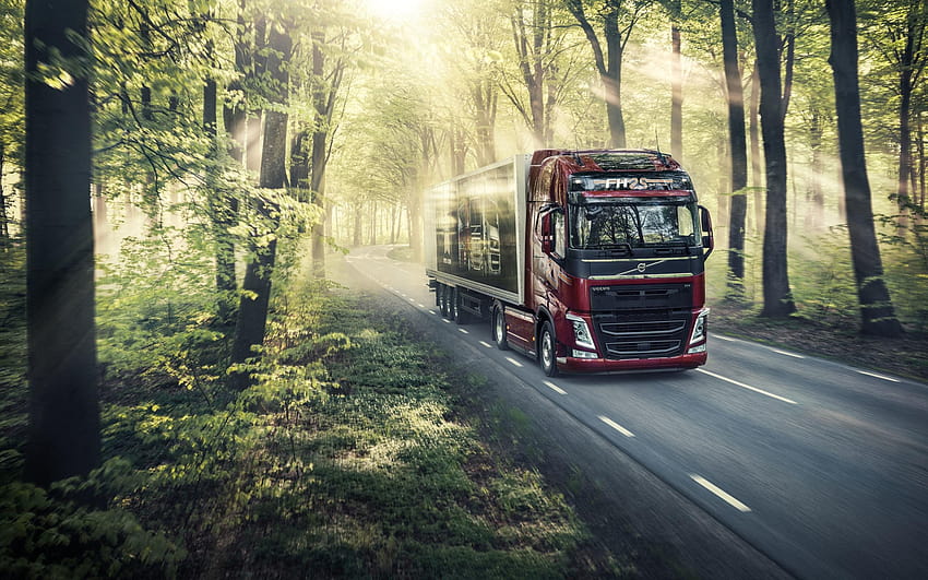von Sonnenstrahl, LKW, Fahrzeug, Volvo-Hintergründen und Volvo-LKW HD-Hintergrundbild