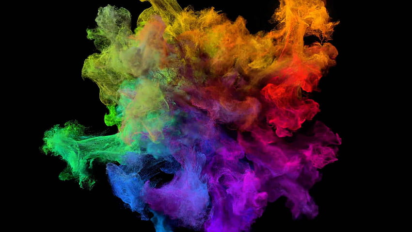Rainbow Explosion, bright color explosion HD wallpaper