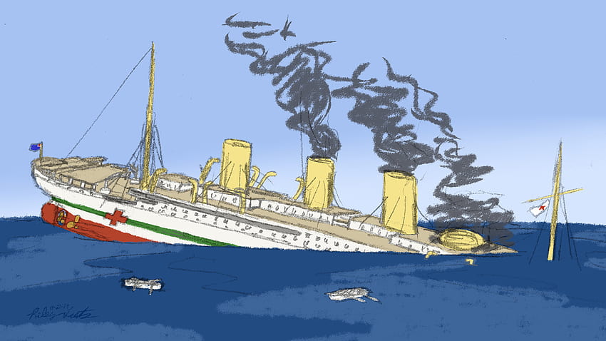 Sinking of HMHS Britannic by RileyTNT on Newgrounds HD wallpaper