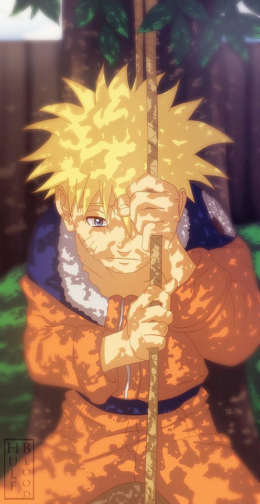 Triste, pequeño huérfano Naruto, niño triste Naruto fondo de pantalla del teléfono