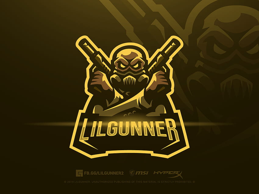Projekt logo Lilgunner Gaming Mascot autorstwa Darwina Laganzona na Dribbble, logo pubg gaming Tapeta HD