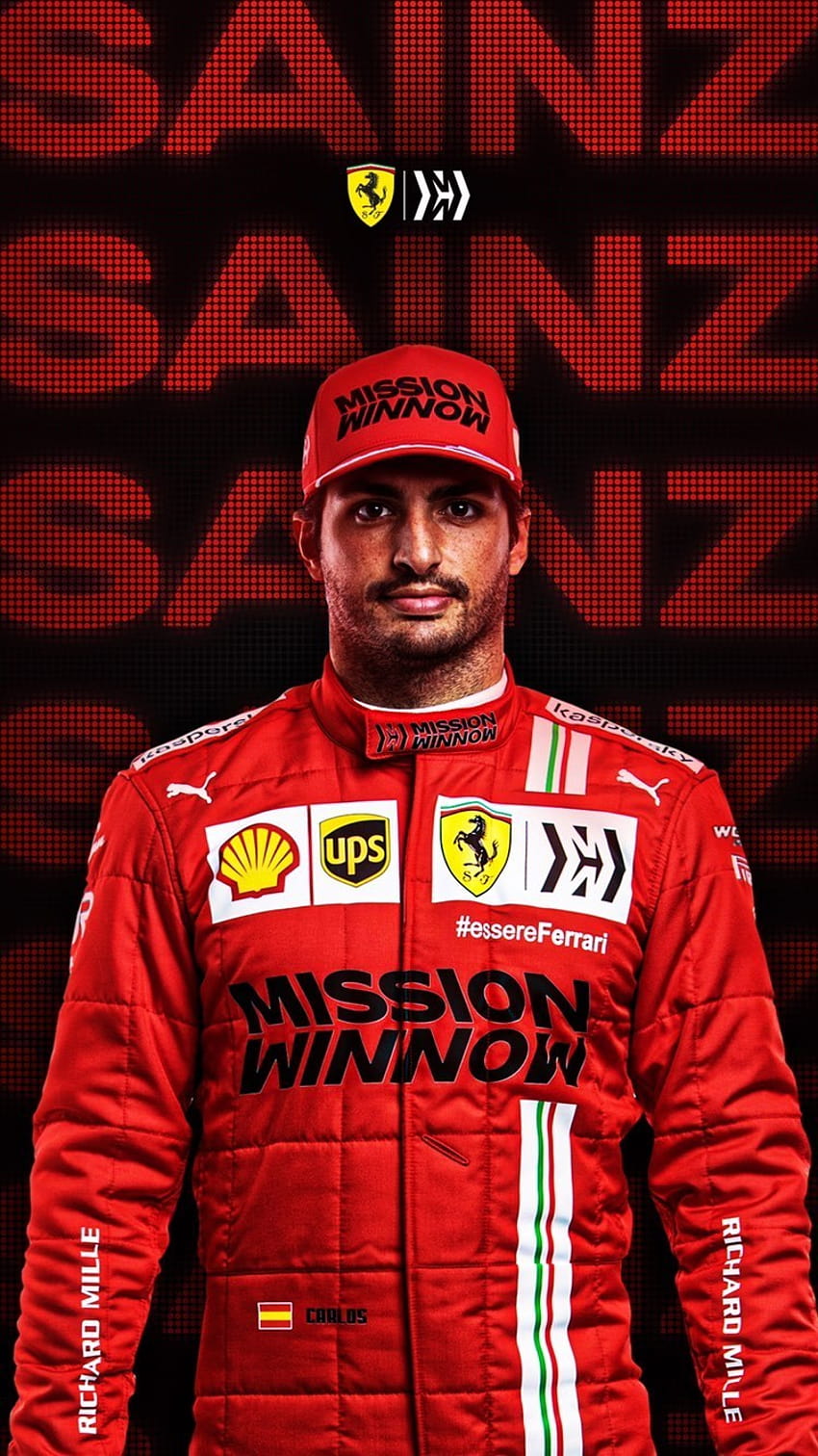 Scuderia Ferrari F1 team phone, sainz 2021 HD phone wallpaper