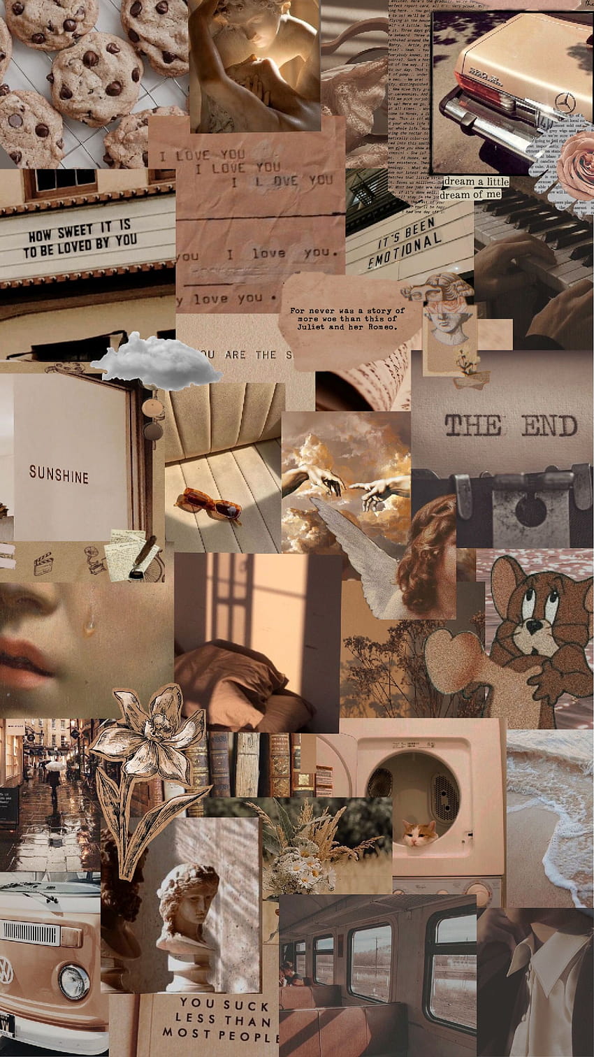 Estética Tumblr Marrón publicado por John Cunningham, estética vintage marrón fondo de pantalla del teléfono