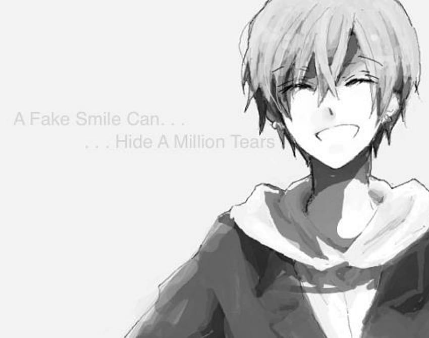 Anime Fake Smile Boy, fake smile anime boy HD wallpaper