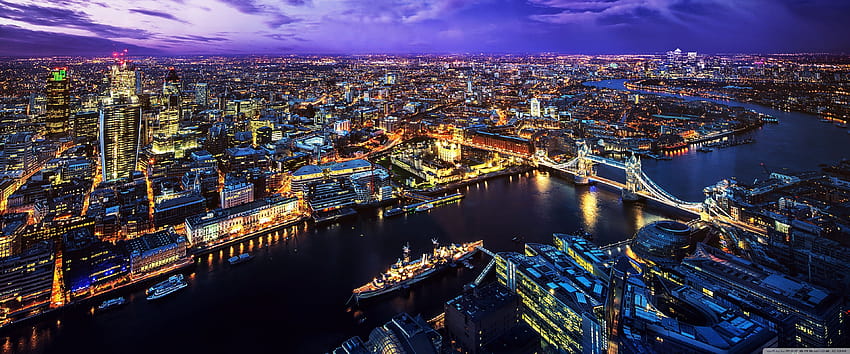 LONDON SKYLINE AT NIGHT ❤ for • Wide HD wallpaper