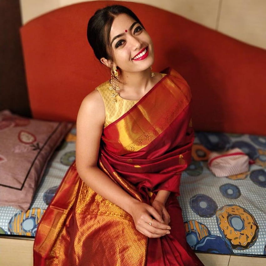: Rashmika Mandanna'nın SAREE'si modaya ilham kaynağı olmuş görünüyor; Şuna bir bak, rashmika romantik HD telefon duvar kağıdı