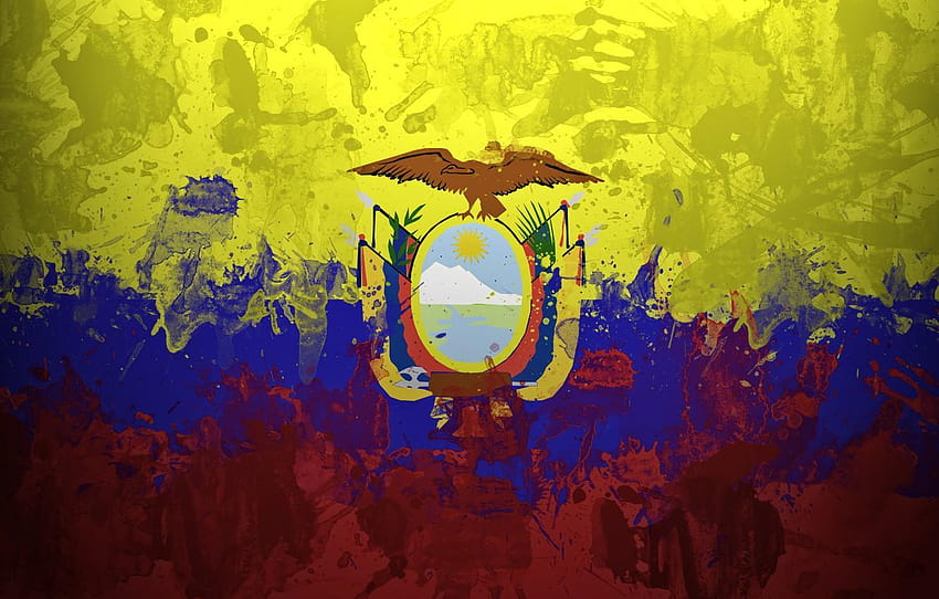Paint, flag, flag, Ecuador, The Republic Of Ecuador, ecuador flag HD ...
