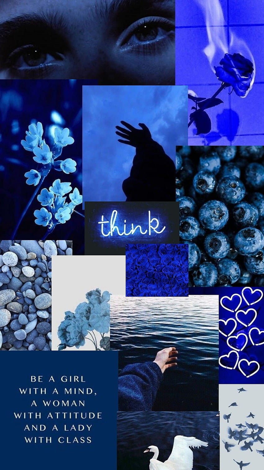 esthétique bleu marine през 2020 г., готино естетично тъмно синьо HD тапет за телефон