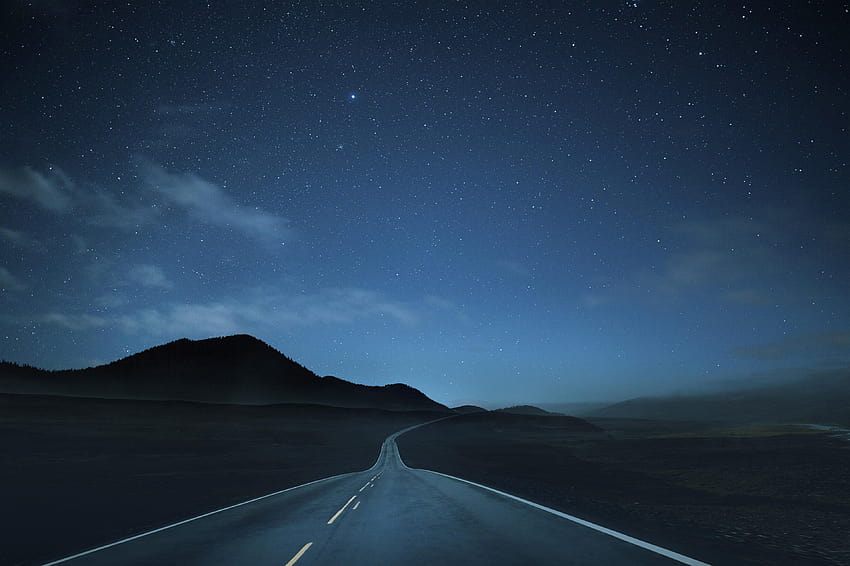 Lonely Road at Night , Nature, lonely road night HD wallpaper