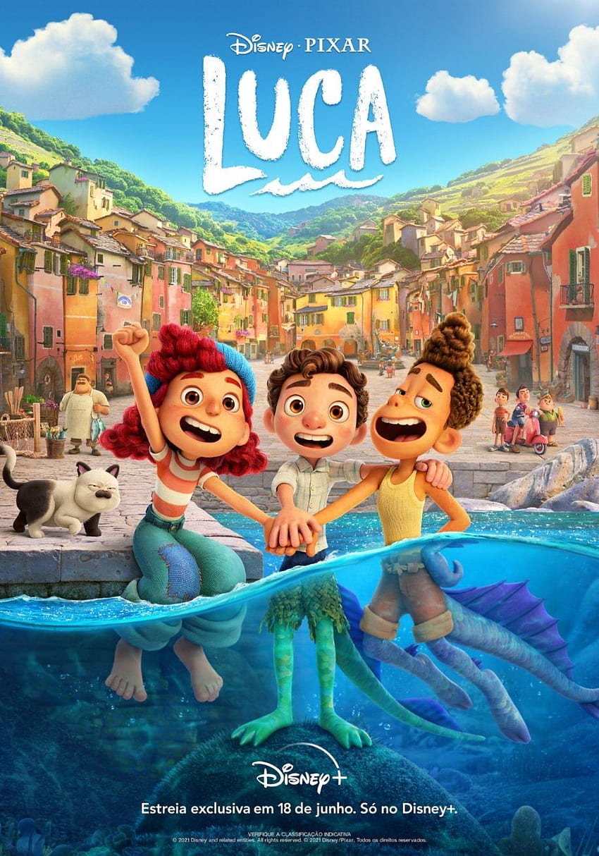 Pixar's Luca의 새로운 포스터, luca 디즈니 픽사 HD 전화 배경 화면