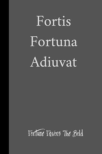 Fortis Fortuna Adiuvat: Latin sentence: Fortis Fortuna Adiuvat Fortune  Favors the Brave Perfect Size 110 Page Journal Notebook Diary (110 Pages,  Lined, 6 x 9): Smarty, Marky: 9781704483719: Amazon.com: Books
