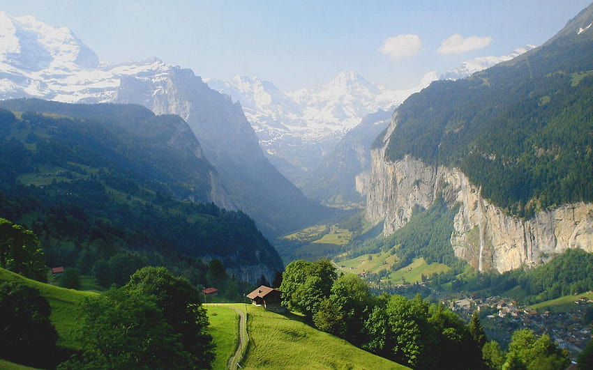 自然界の驚異、スイス アルプス 高画質の壁紙