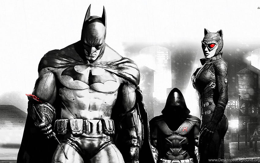 Batman, Catwoman And Robin In Batman: Arkham City Game ... Backgrounds,  batman arkham catwoman HD wallpaper | Pxfuel
