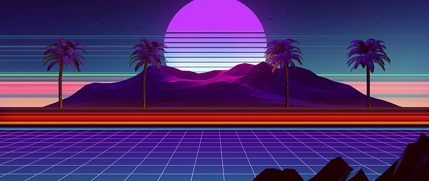 2560x1080 Retro Wave 2560x1080 Resolution , Backgrounds, and HD wallpaper