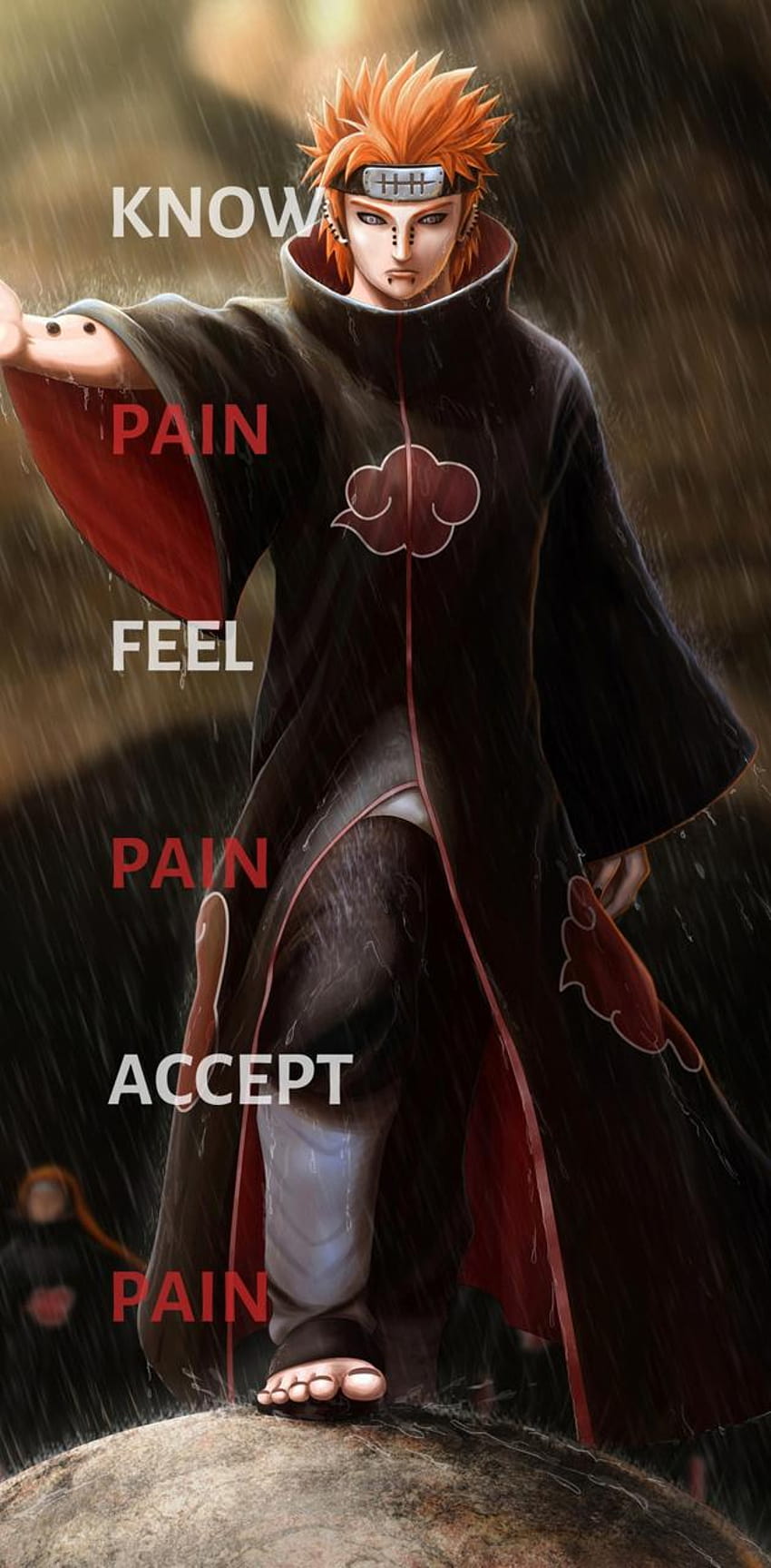 Pain Naruto โดย AJ_Spade คำพูดเกี่ยวกับความเจ็บปวดของนารูโตะ วอลล์เปเปอร์โทรศัพท์ HD