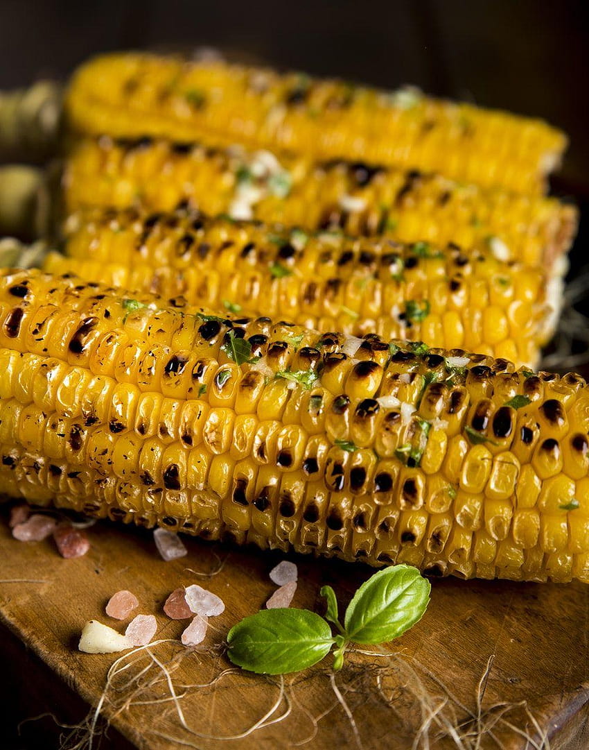 Barbecue, corn on the cob HD phone wallpaper