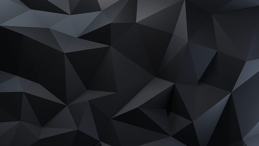 black polygon HD wallpaper