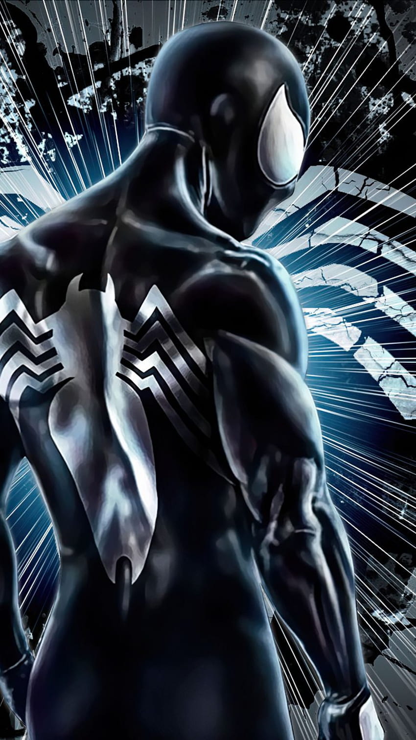 The Black Suit Spiderman, terno preto Peter Parker Papel de parede de celular HD