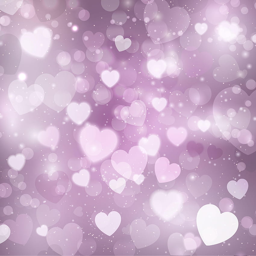Astratto Bokeh Pink Hearts Sparkle Sfondi per San Valentino, glitter giorno di San Valentino Sfondo del telefono HD