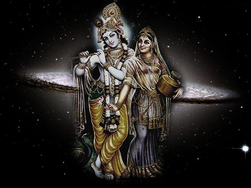 Krishna Group, lord krishna 3d in black background HD wallpaper