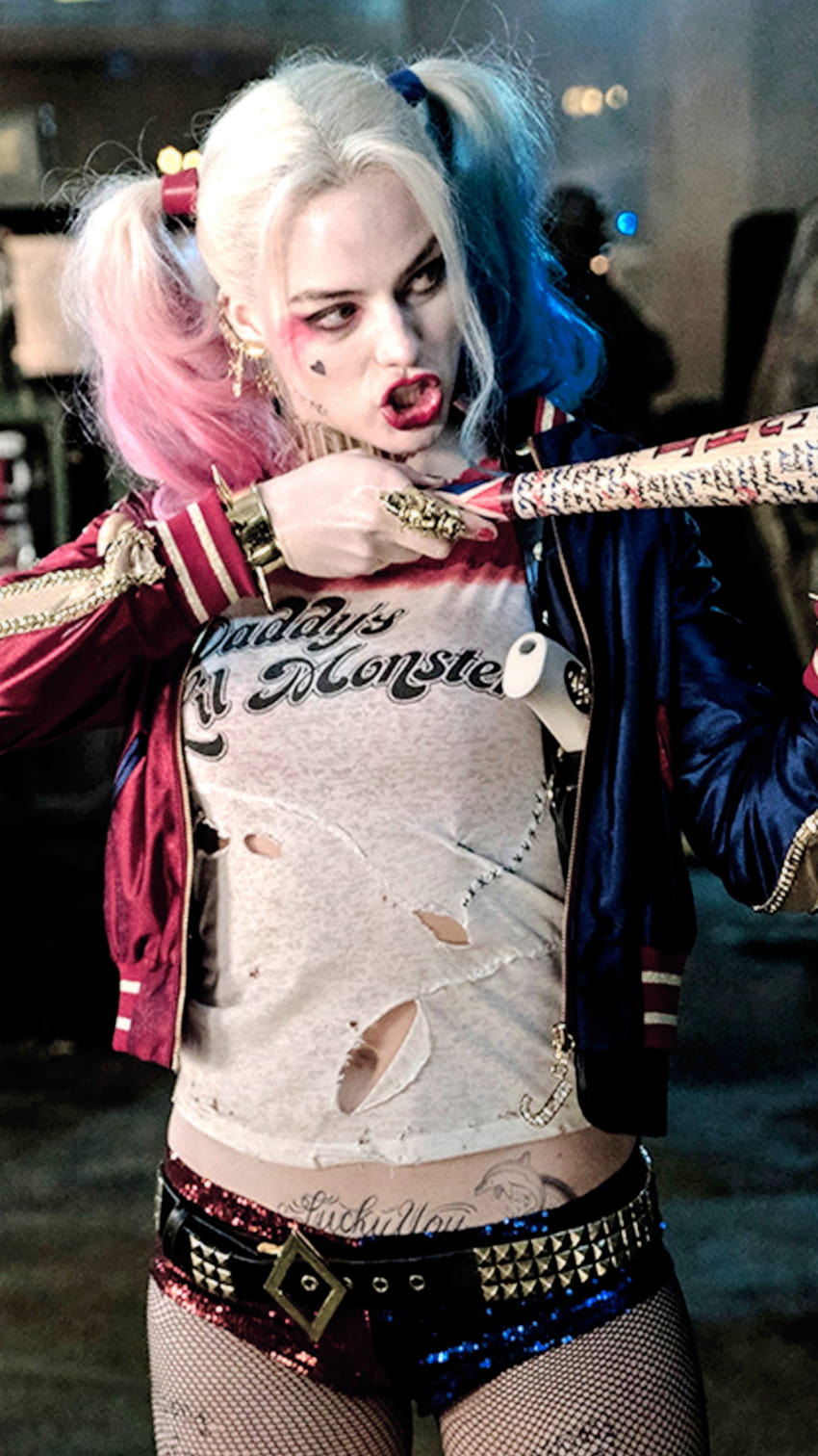 Margot Robbie รับบทเป็น Harley Quinn ใน Suicide Squad, Margot Robbie ทีมฆ่าตัวตาย วอลล์เปเปอร์โทรศัพท์ HD