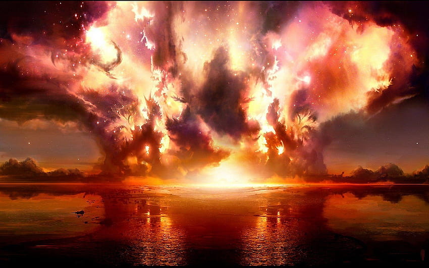 Eksplozje ogień Tapeta HD