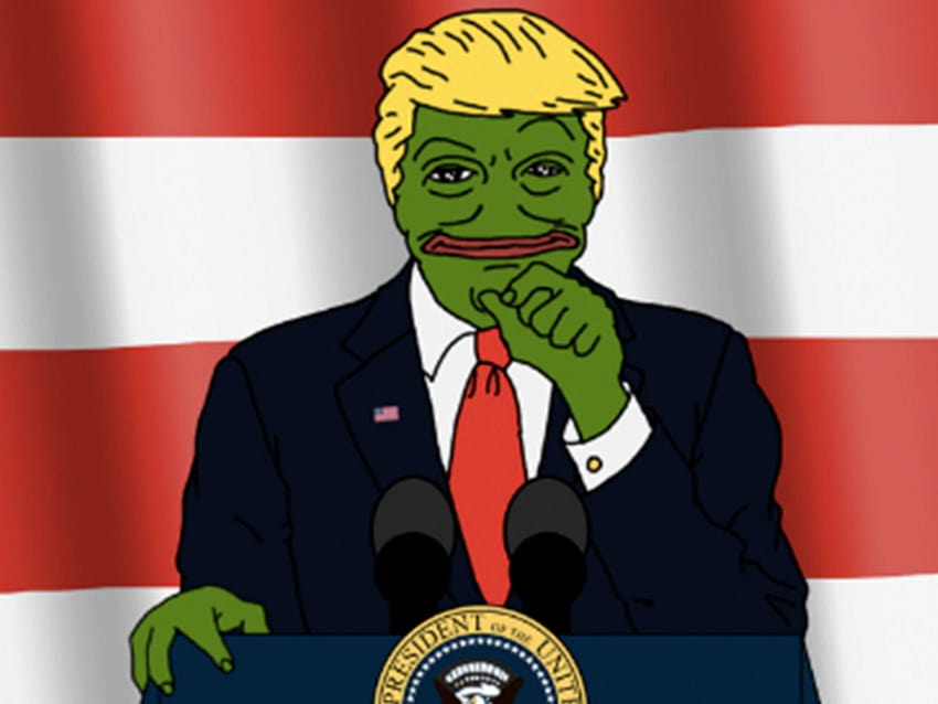Der Schöpfer von Pepe the Frog startet eine Meme-Kampagne von Donald Trump-Anhängern, Donald Trump Meme HD-Hintergrundbild