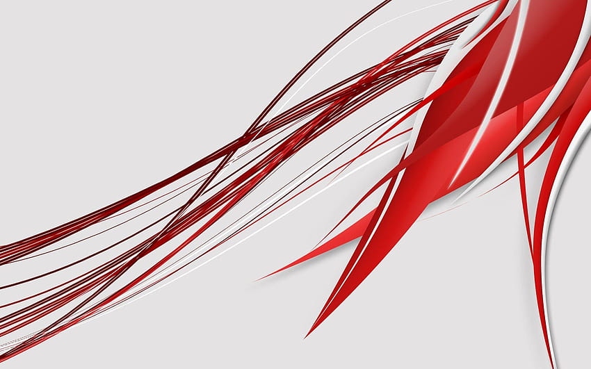 Latar belakang Abstrak Merah ·① latar belakang penuh untuk, abstrak putih dan merah Wallpaper HD