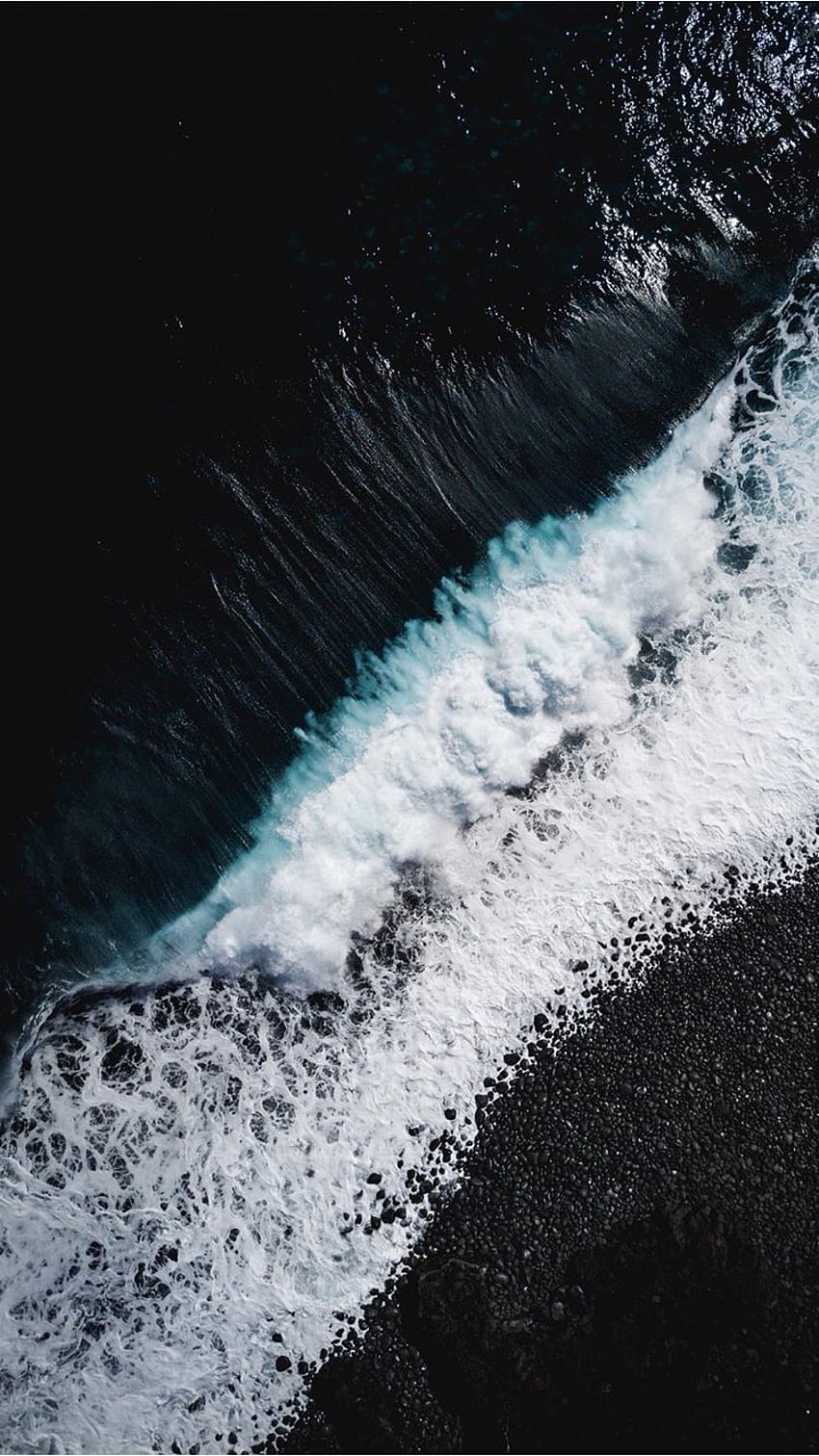Download Black Beach Wave iPhone Wallpaper  Wallpaperscom