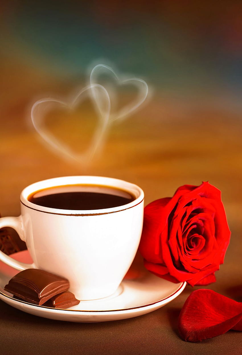 Love Coffee Mug, kopi pagi wallpaper ponsel HD