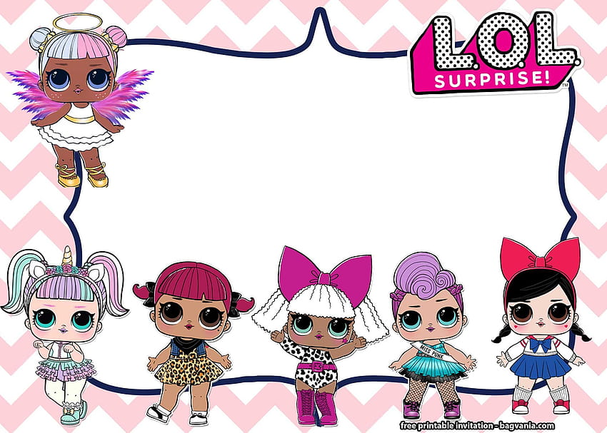 LOL Surprise Dolls & Logo Cut-Outs Edible Icing Cake Topper