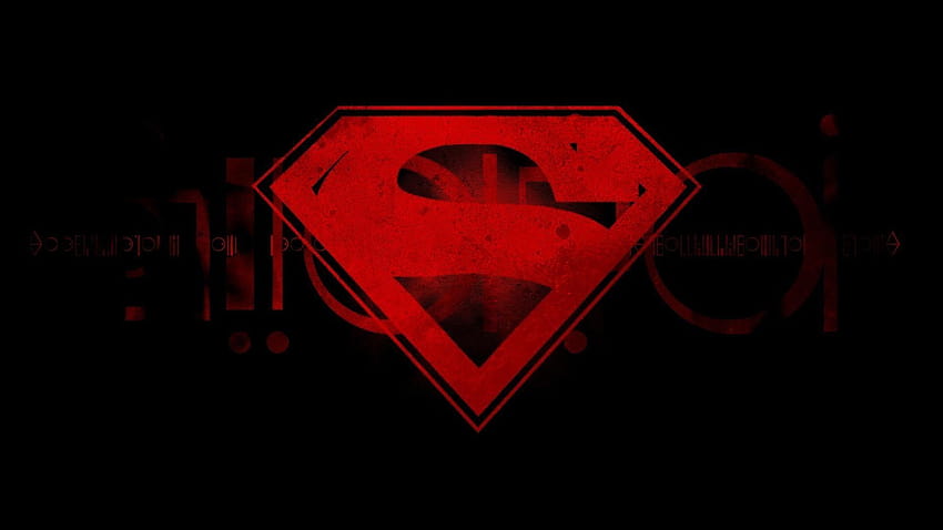 Dc comics superman logo black backgrounds, superman logo black and red HD wallpaper