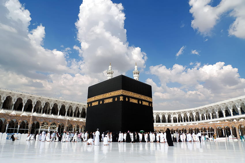 Kaaba w Mekce Arabia Saudyjska - Stowarzyszenie Muzułmańskie Wielkiej Brytanii, mekka w tle Tapeta HD