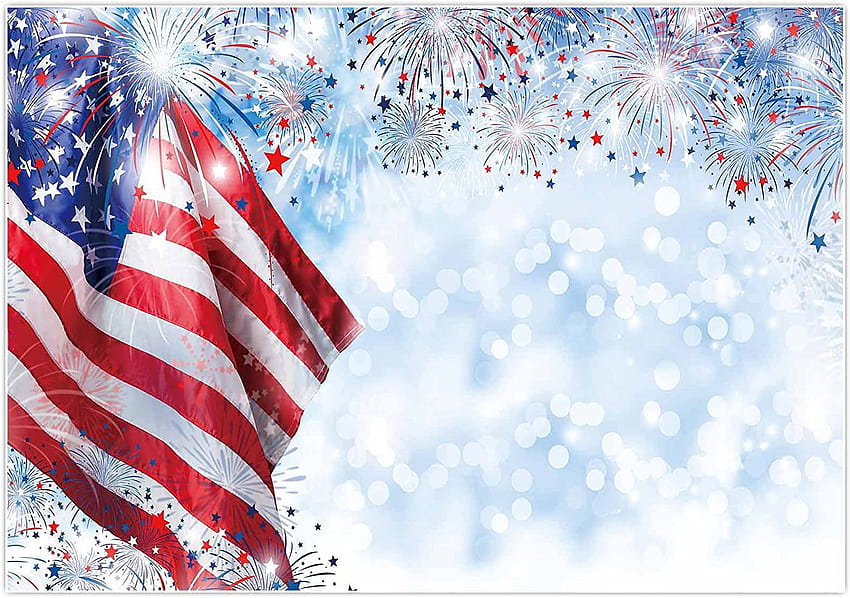 Amazon : Allenjoy 7x5ft 4th of July graphy Backdrop Independence Day Bokeh Spots Fireworks American Flag Portrait Backgrounds Patriotic National Veterans Day Banner Studio Booth : Electronics HD wallpaper