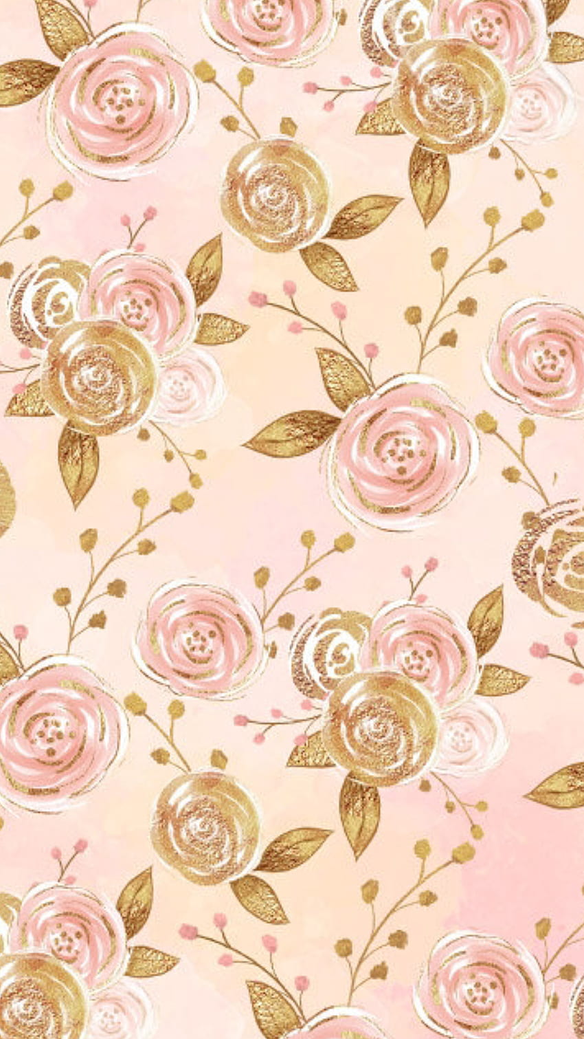 Rose Gold Pinterest Graziosi fiori in oro rosa Sfondo del telefono HD