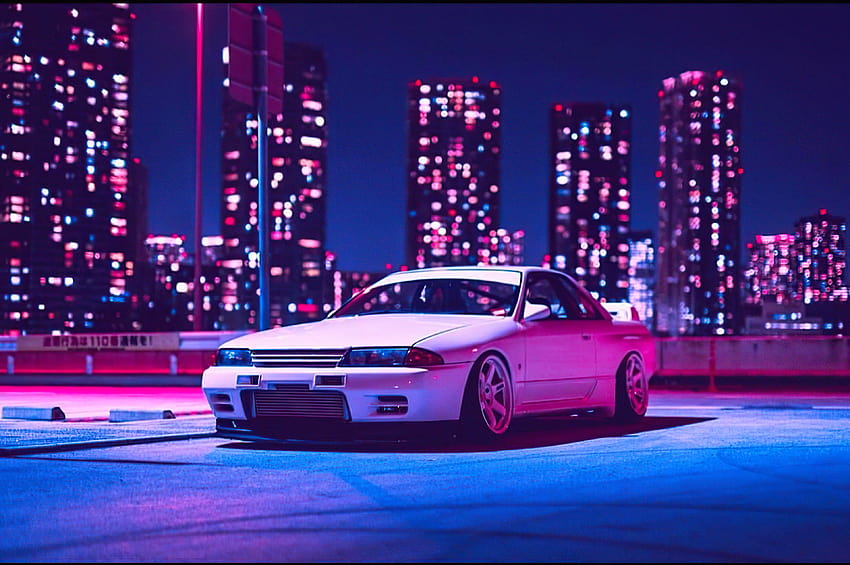 Nissan Skyline R32 Retrowave , Cars, Backgrounds, and, cool r32 HD wallpaper