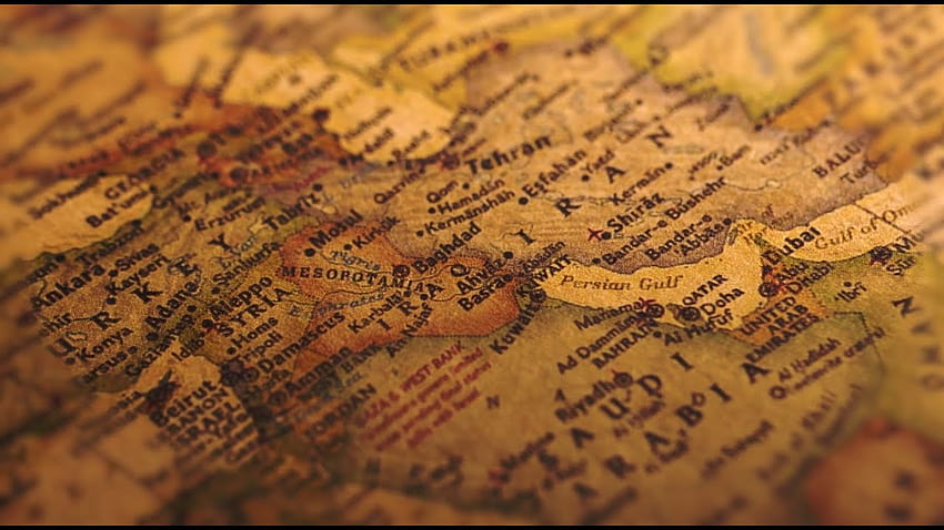 Arabien, Karte des Nahen Ostens HD-Hintergrundbild