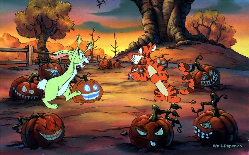 Disney Halloween i halloweenowy dzwoneczek i dynia Tapeta HD