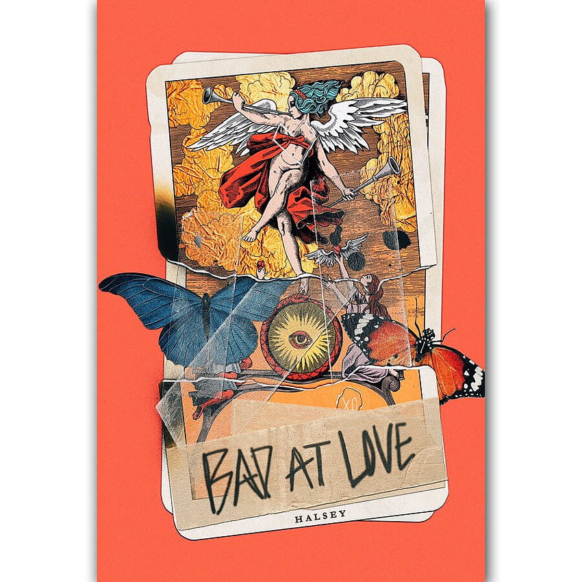 Novo Halsey Bad at Love Personalizado Música Pop Art Silk Art Poster Decoração Presente Papel de parede de celular HD